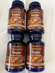PURITANS PRIDE SUPER ANTIOXIDANT Lot Of 4 100 RAPID RELEASE SOFTGELS EXP 10/26