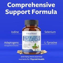 Thyroid Support Supplement-Mineral Blend for Metabolism & Energy 30/60/120 Caps