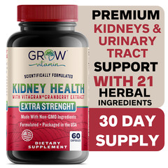 Kidney Support Restore Cleanse Detox Flush 705mg Capsule w Cranberry for UTI