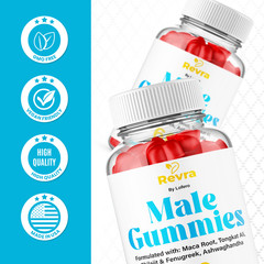(3 Pack) Revra Male Gummys Advanced Formula Max Support Supplement (180 Ct)
