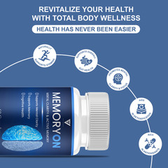 (5 Pack) MemoryOn Brain Supplements, Memory On Premium Nootropic (300 Capsules)