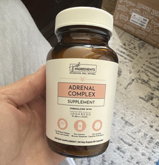 Just Ingredients Adrenal Complex Organic 60 Capsules Exp 09/2026