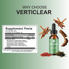 (5 Pack) Verti Clear Supplement Drops, VertiClear Wellness Support (10oz)