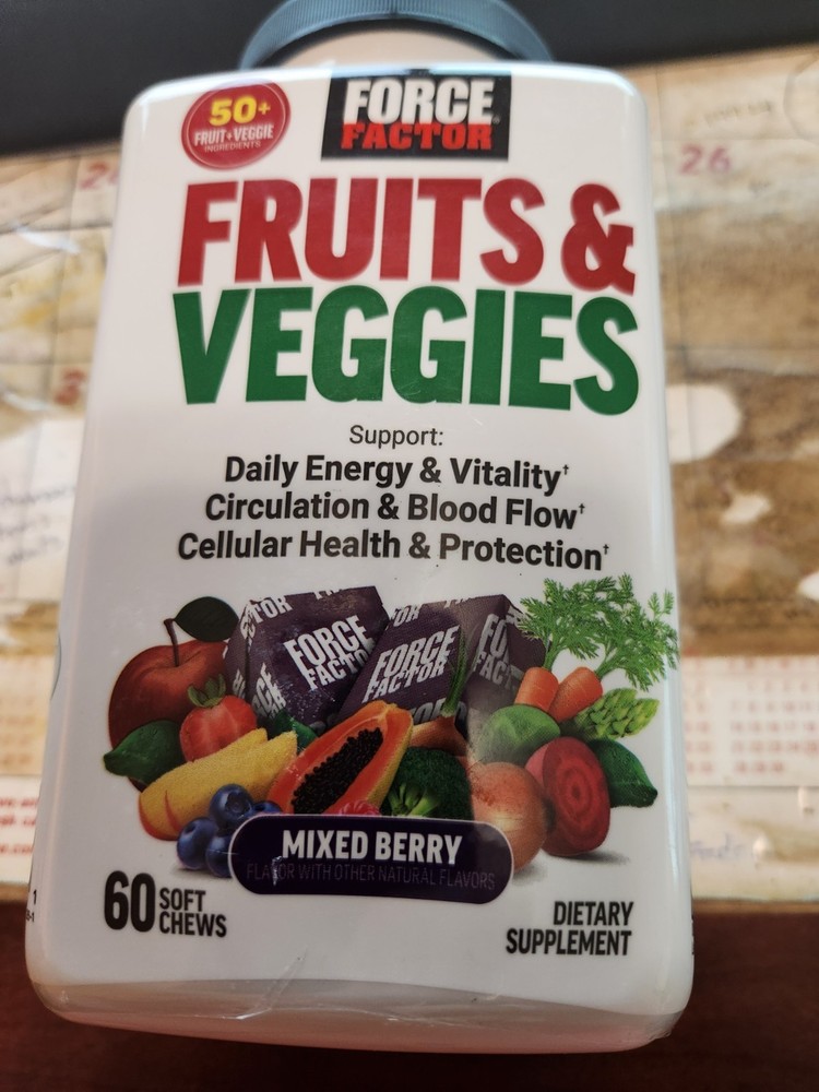 Fruits & Veggies, Mixed Berry, 60 Soft Chews 1/28
