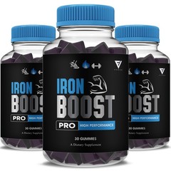 (3 Pack) Iron Boost Pro Performance Gummies, IronBoost Pro (3 Month Formula)