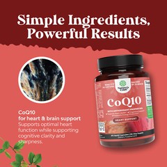 CoQ10 200mg Per Serving Liquid Capsules – High Absorption Coenzyme Q10 for Heart