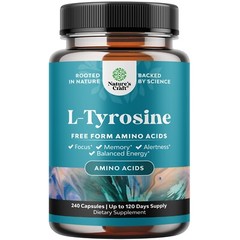 Free Form L Tyrosine 1000mg Per Serving – High Strength Amino Acid 240ct