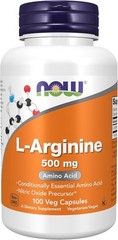NOW FOODS L-Arginine 500 mg 100 Veg Capsules