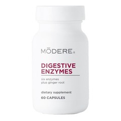 Modere Digestive Enzymes 60 Capsules | 6 Enzymes Plus Ginger Root | Supports NEW