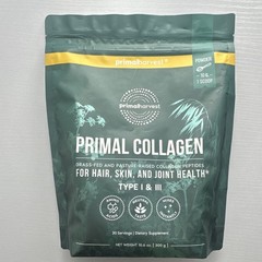 Primalharvest Collagen Powder Type I & III Unflavored 10.6oz Exp 07/2028