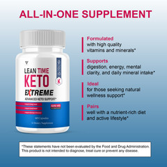 (2 Pack) Lean Time Keto Extreme Support, LeanTime Keto Advanced (120 Capsules)
