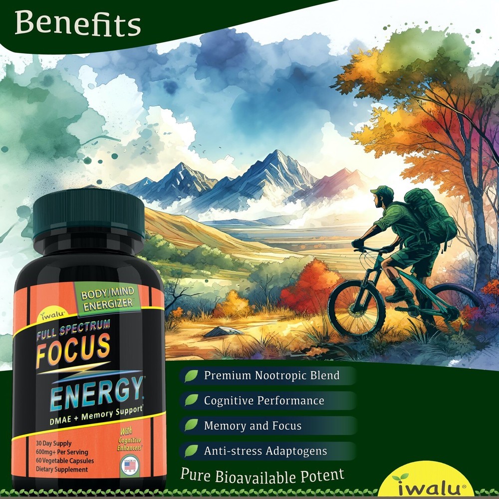 Focus Energy Booster Memory, Focus, Clarity, Hgh Booster Women & Men Best Price