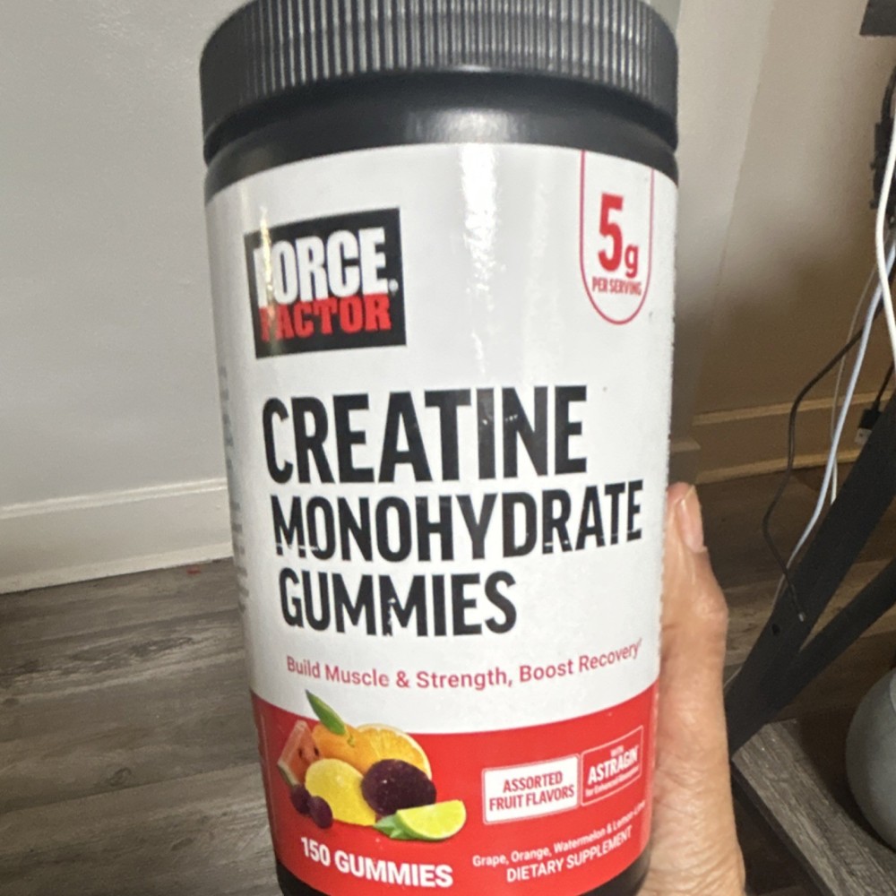 Force Factor Creatine Monohydrate Gummies Assorted Fruit Flavors 150 Count