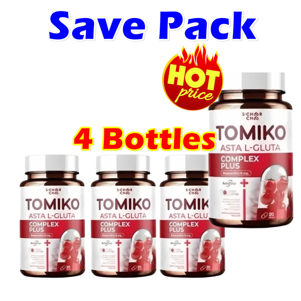 Tomiko Asta L-Gluta Complex Plus Tomato Anti Aging Radiance Skin Brightening 4X