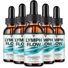 (5 Pack) Lymph Flow Drops, Lymph Flows Overall Support Supplement (10oz)