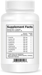 Essential Amino Acids EAA High Potency Muscle Support Capsules | Pack of 1.