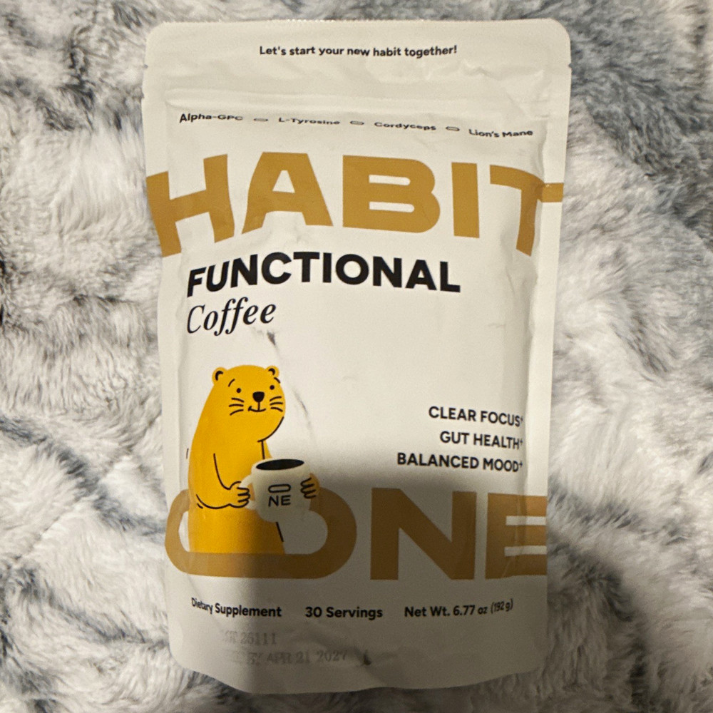 HabitONE Functional Coffee Powder Supplement Gluten Free Vegan 30 6.77 oz