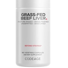 Codeage Grass Fed Beef Liver Supplement 180 Capsules Pasture Raised Non-GMO