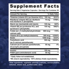 Bioactive Complete B-Complex, Heart, Brain and Nerve Support, Vegan Capsules