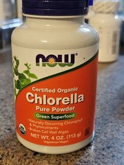 NOW Chlorella Powder Organic with Chlorophyll – 4 oz, Green Superfood 10/2025
