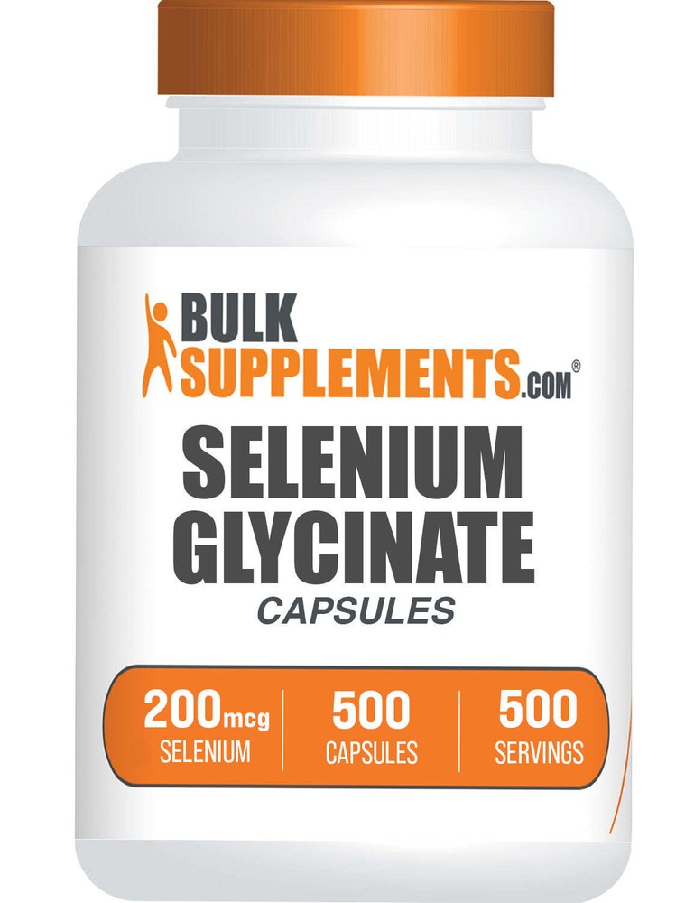 BulkSupplements Selenium Glycinate 500 Capsules – 200mcg Per Serving
