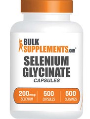 BulkSupplements Selenium Glycinate 500 Capsules – 200mcg Per Serving