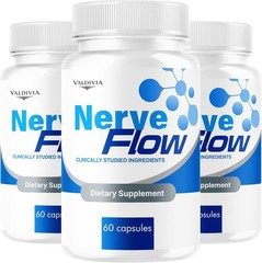 Valdivia NerveFlow 180 Capsules 3 Pack Nerve Support Supplement Made in USA