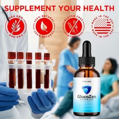 (5 Pack) GlucoZen Drops Advanced Blood Support Supplement Gluco Zen 150 Servings