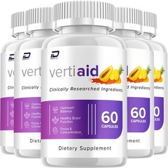 (5 Pack) Vertiaid Supplement Capsules – Verti Aid All Natural Memory Focus Pills