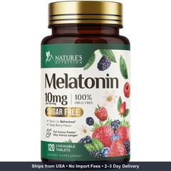 Melatonin 10mg Per Serving – Extra Strength Melatonin Supplements for Restful Sl