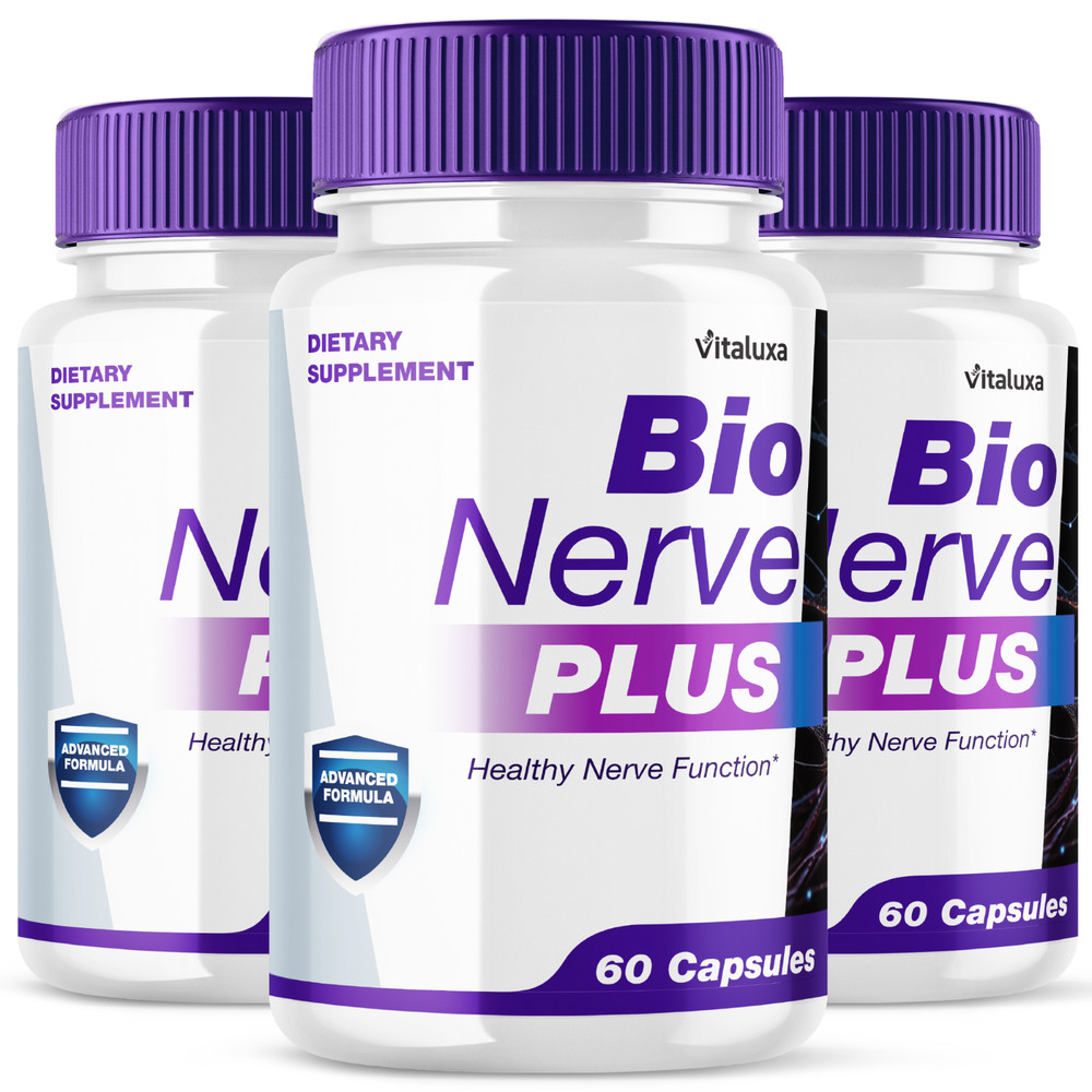 (3 Pack) Bio Nerve Plus Capsules, BioNerve+ Premium Formula (180 Capsules)