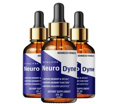 (3 Pack) Neurodyne Drops Advanced Nerve Health Support, Neuro Dyne 90 Servings
