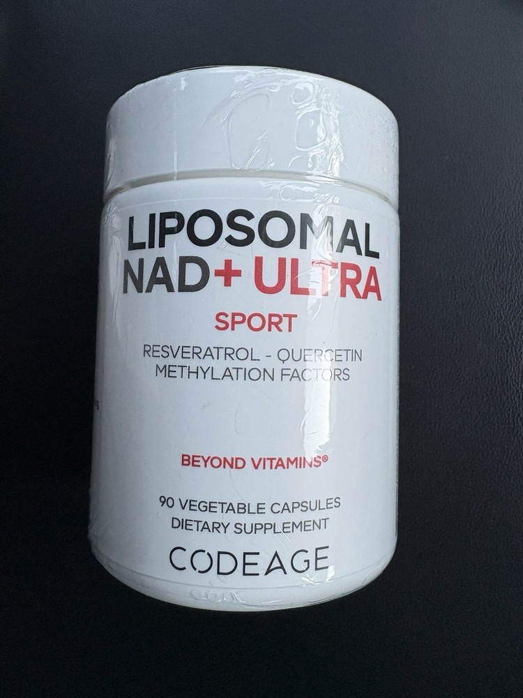 Codeage Liposomal NAD+ Ultra, Resveratrol, Quercetin, Betaine, Riboflavin, 90 ct