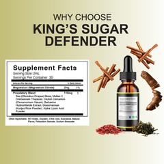 (2 Pack) Kings Sugar Defender Drops, Kings Sugar Defender Drop Supplement (4oz)