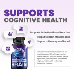 (5 Pack) Memory Mood Supplement Capsules – Memory and Mood Natural Blend Focus