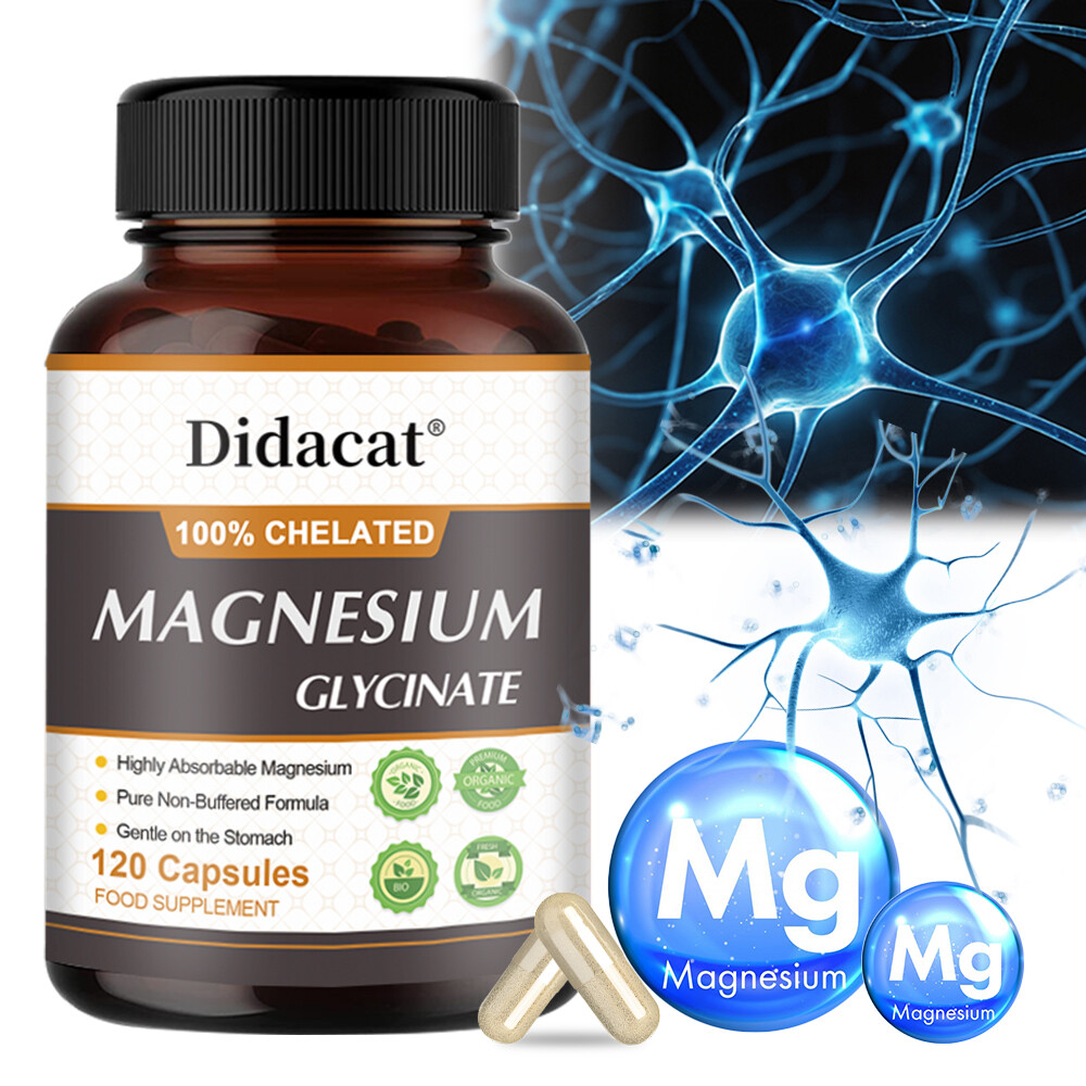 Magnesium Glycinate 500mg, Supports Muscle, Joint, Heart Health & Nerve Function