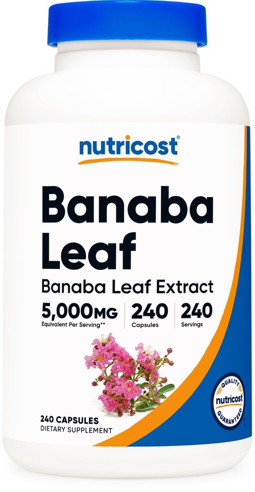Nutricost Banaba Leaf Extract 240 Capsules for 240 Servings Per Bottle