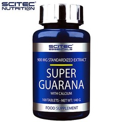 Super Guarana 100 Tablets Pre-Workout Focus Energy Endurance Booster Caffeine