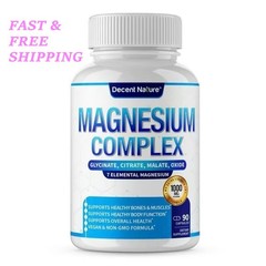 NEW LUXRY Decent Nature Magnesium Complex1000mg-7Elemental Magnesium Capsules