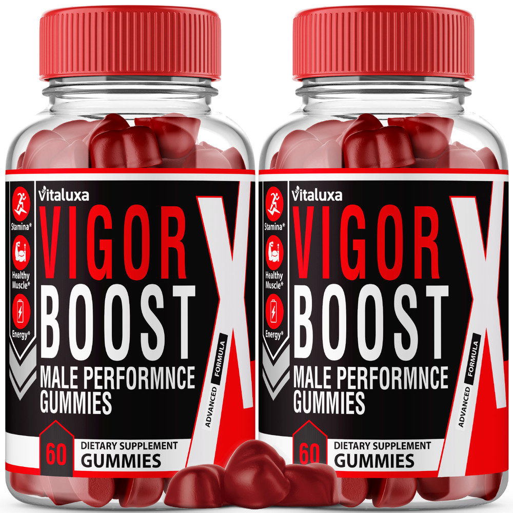 (2 Pack) Vigor Boost X Gummies for Men, Male Performance Gummy (120 Gummies)