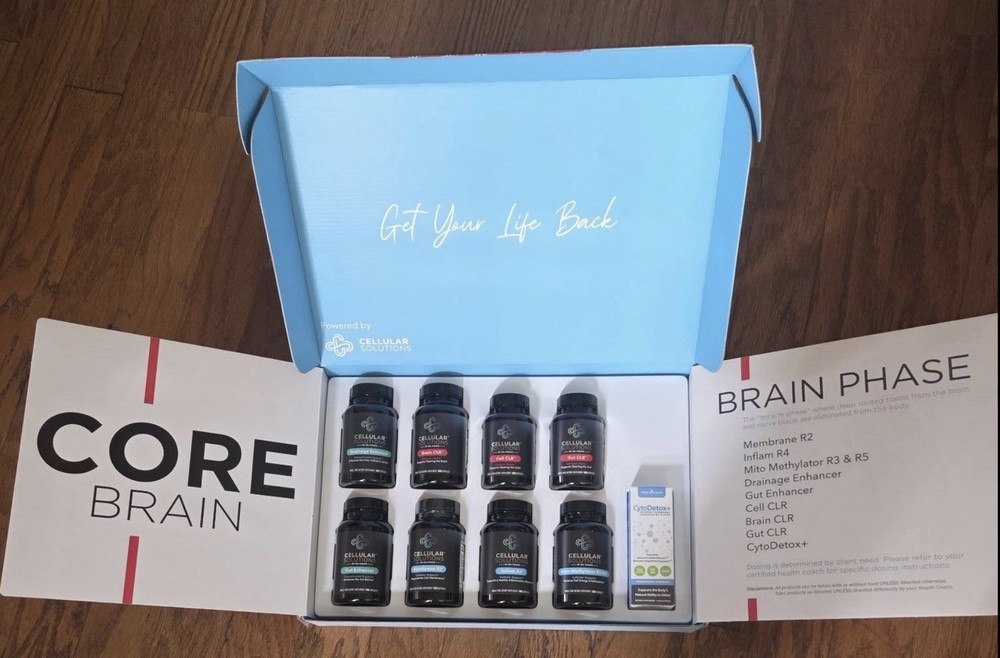 Dr Pompa CELLULAR SOLUTIONS New CORE Brain Phase Supplements (9 bottles/dropper)