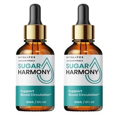 (2 Pack) Sugar Harmony Drops,Advanced Blood Health Support Formula Droppers 60ml