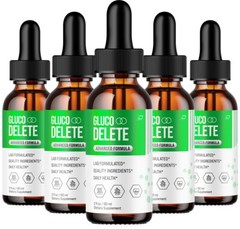 (5 Pack) Gluco Delete – GlucoDelete Extra Strength All Natural Healthy Organic