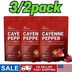 FREE SHIP 3/2PACK Cayenne Pepper Softgels Supplement – 240 Capsules NEW+-