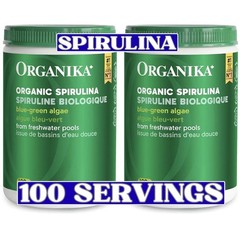 Organika Organic Spirulina Blue-Green Algae 2-Pack 100 Servings