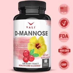 VALI D-Mannose UTI Support – Urinary Tract Health & Cleanse, 60 Veg Capsules