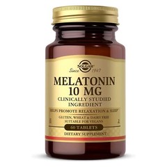 Solgar Melatonin 10 mg 60 Tablets, Support Sleep and Relax
