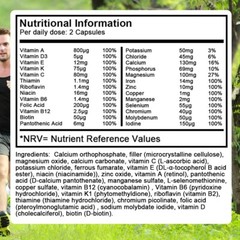 Multi Vitamin 26 Essential Vitamins & Minerals Multivitamin Multimineral Daily