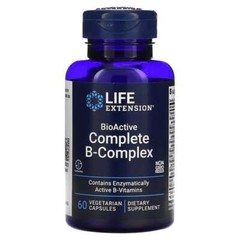 Life Extension BioActive Complete B-Complex Vegetarian Dietary Supplement 60 Cap