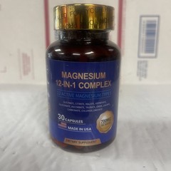 Magnesium 12-In-1 Complex 700mg 2 Packs Of 30 Capsules . Exp:09/2027